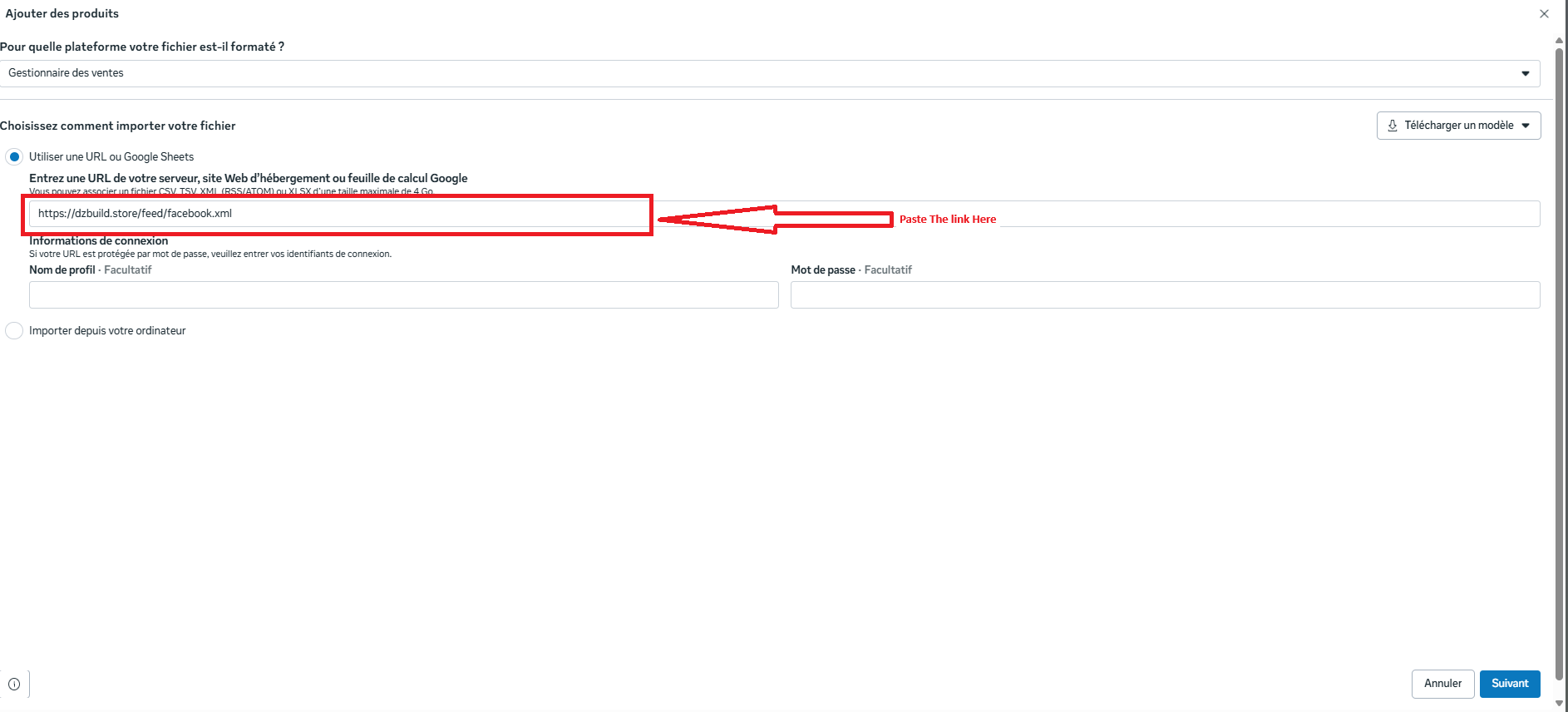 لصق رابط الخلاصة